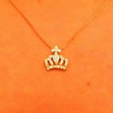 Colar de coroa em strass pequeno