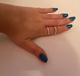 Anel duas tiras em strass