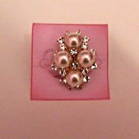 Anel pérolas e strass