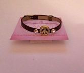 Pulseira paz e amor e strass